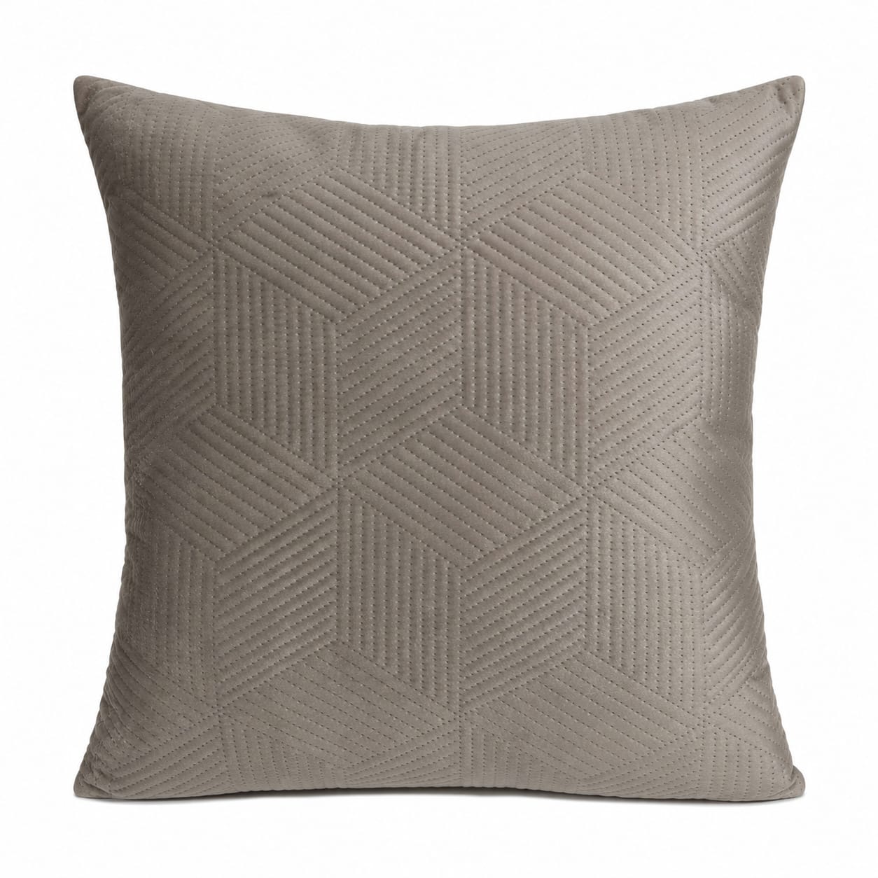 Quilted Geometric Velvet Cushion