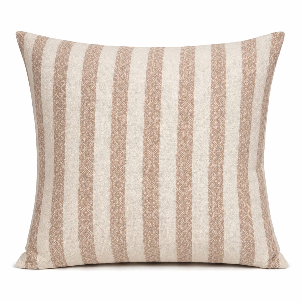 Decorative Stripe Cotton Cushions- Beige