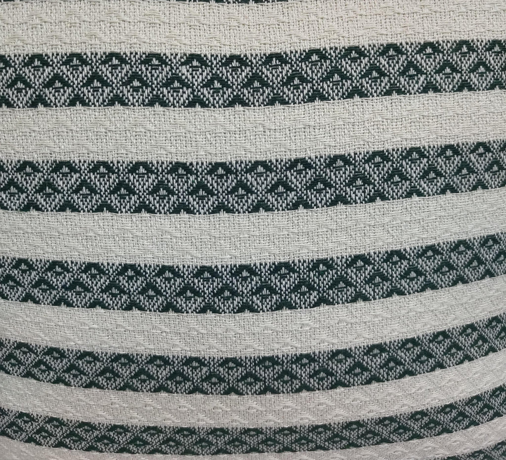 Decorative Stripe Cotton Cushions- Green