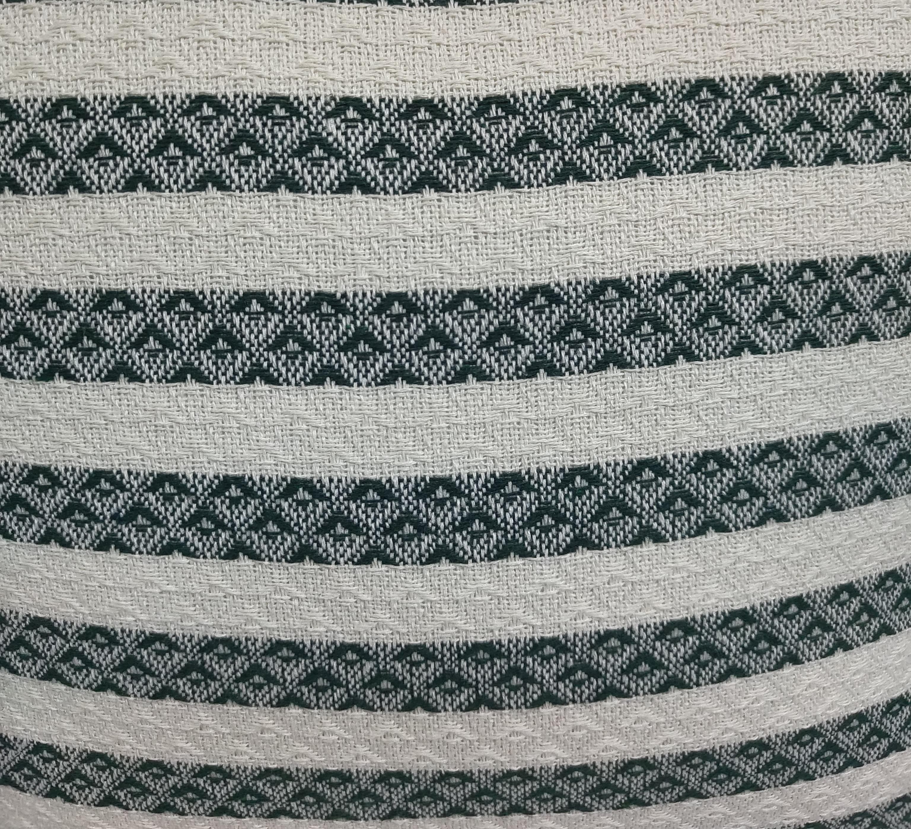Decorative Stripe Cotton Cushions- Green
