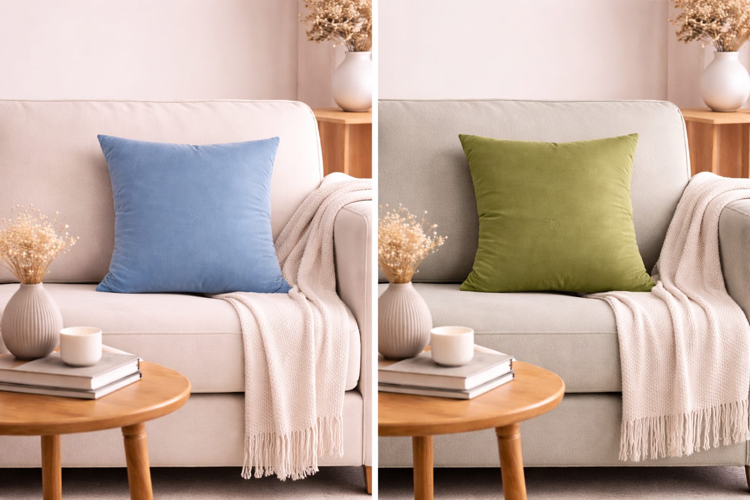 Soft & Shiny - 2 Tone Velvet Cushions
