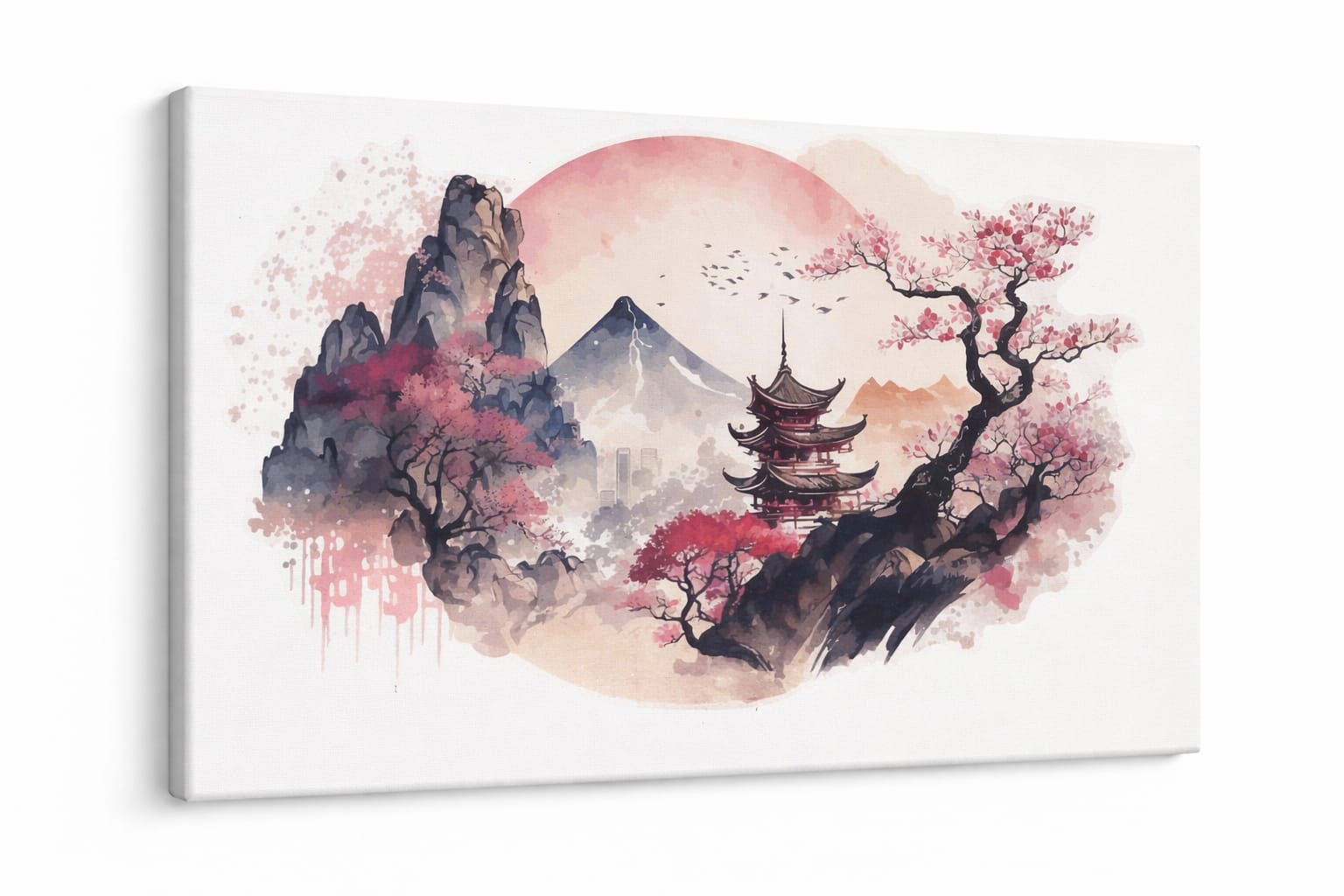 Japanese Inspired art - Sticker on Canvas - 30 x 50 cm