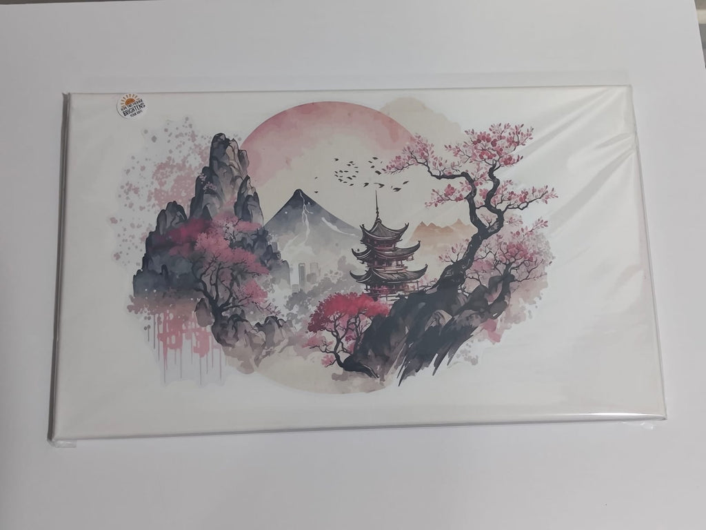 Japanese Inspired art - Sticker on Canvas - 30 x 50 cm