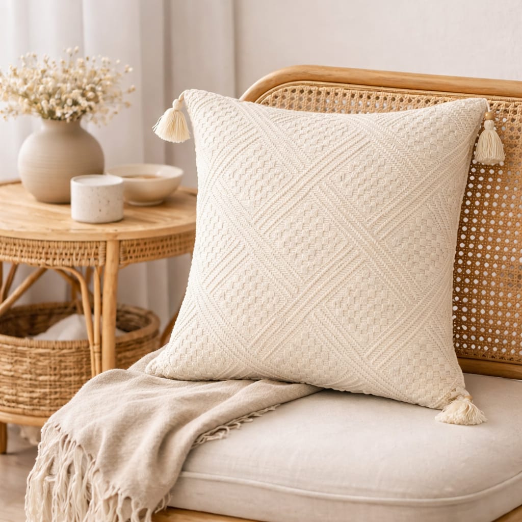 Decorative Cushion with Cords