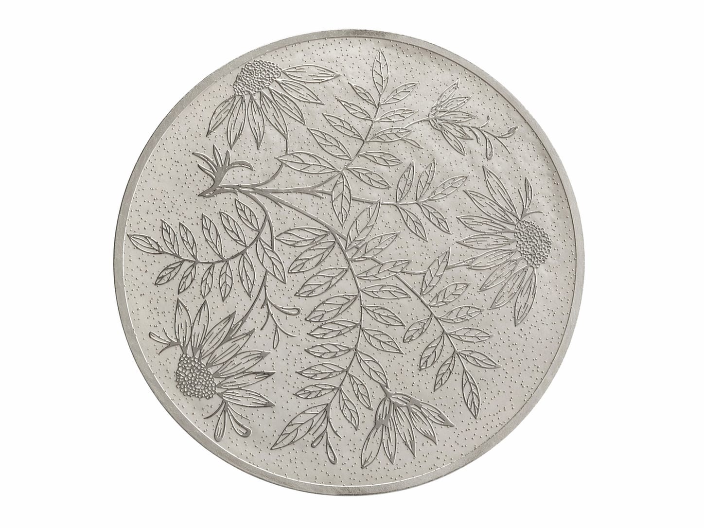Round Botanical Placemats - Elegant Non-Slip Table Mat (Set of 4 Nos)(Available in 2 Colours)