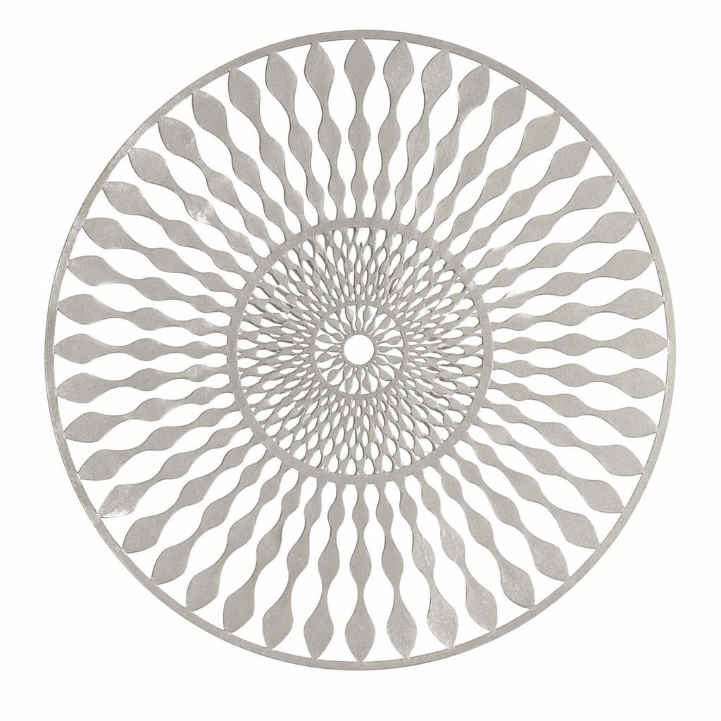 Round Placemats - Elegant Non-Slip Table Mat (Set of 4 Nos)-Silver