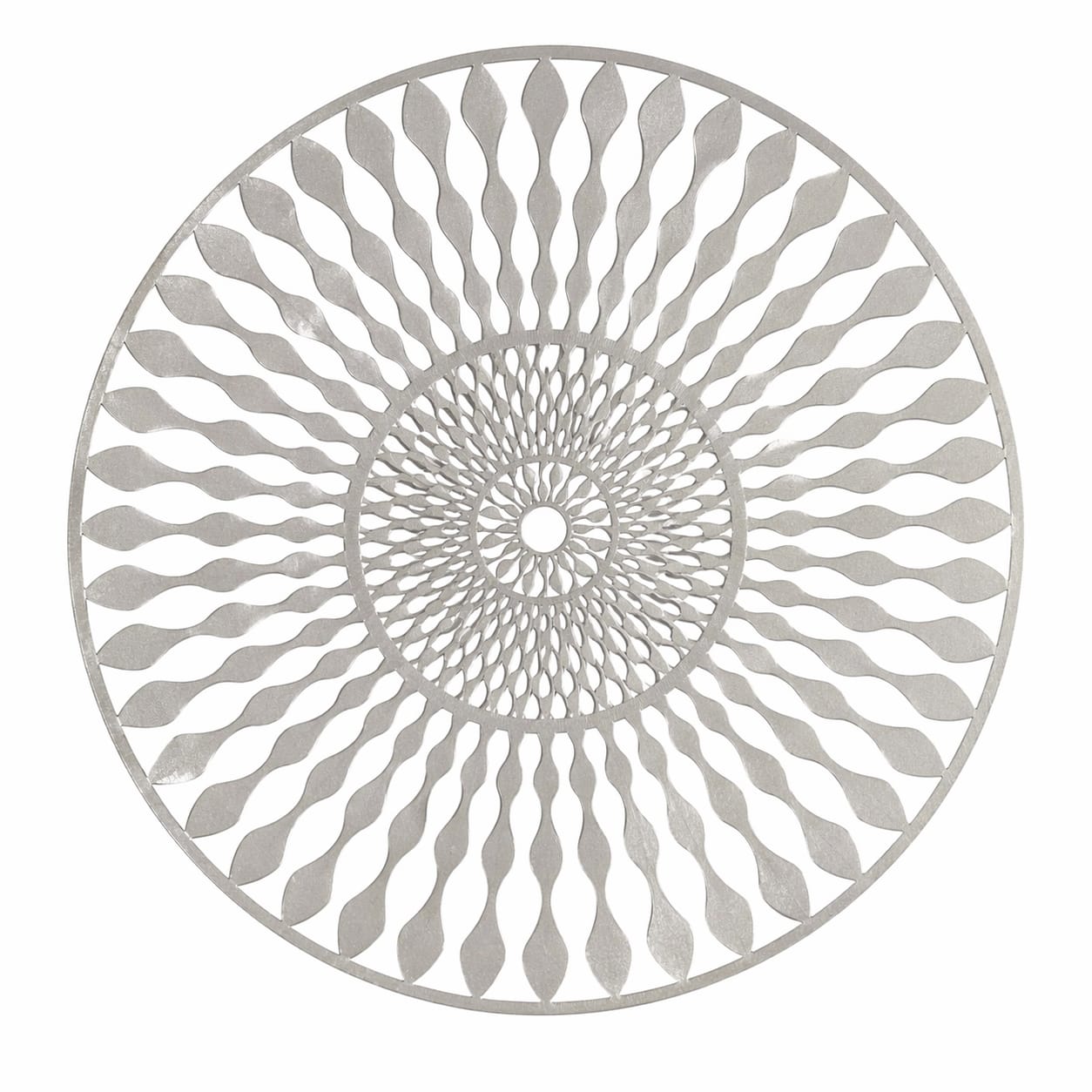 Round Placemats - Elegant Non-Slip Table Mat (Set of 4 Nos)-Silver