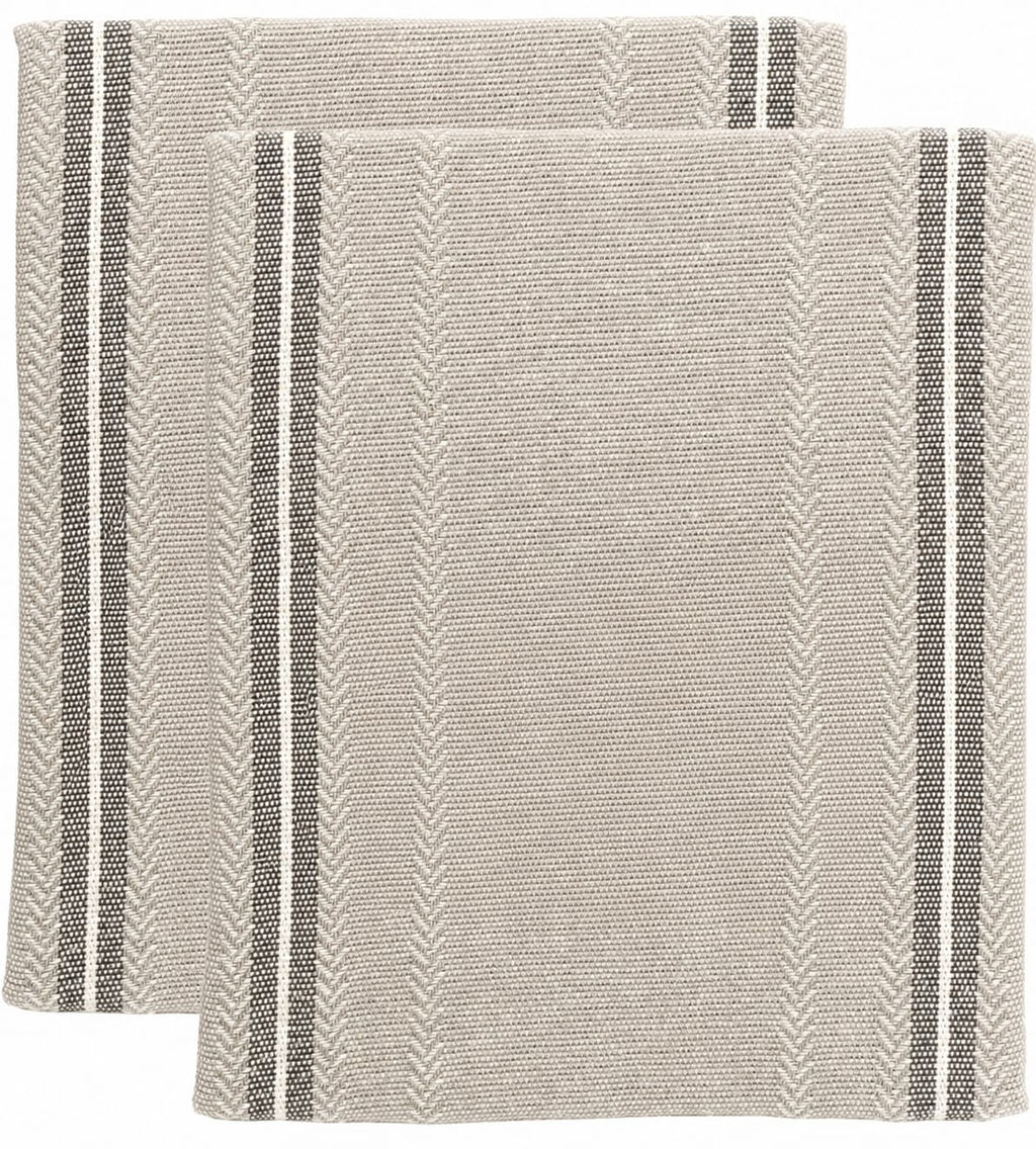 Grey Stripe Cotton Cushion 50x50 cm