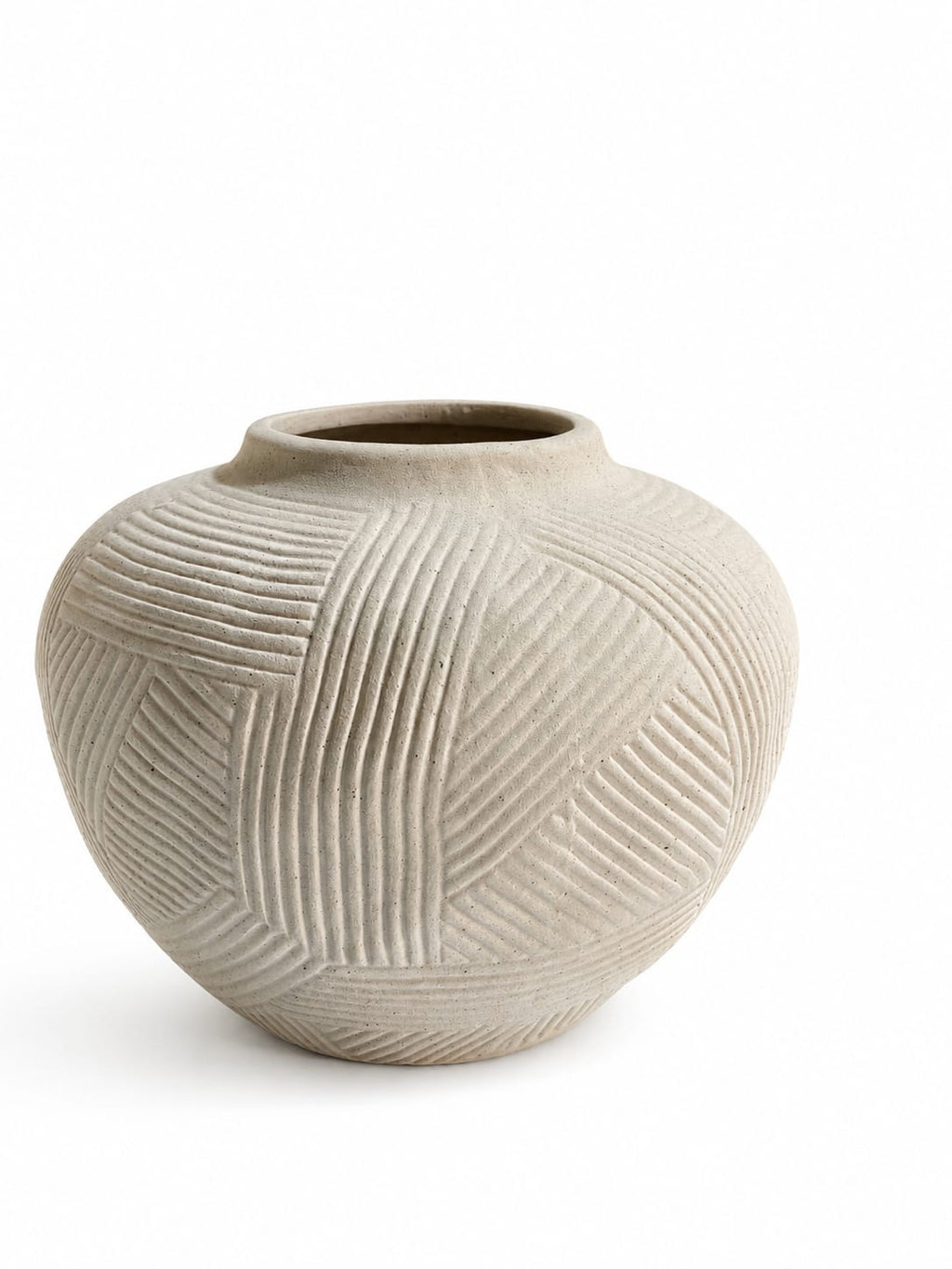 Modern Textured Ceramic Vase| 15 cm