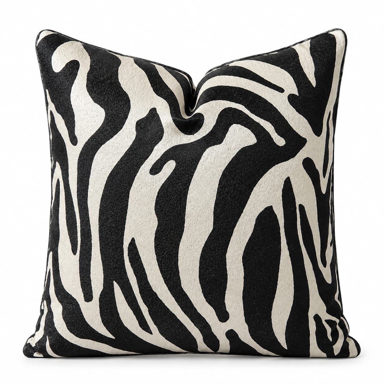 Safari Woven Pattern Cushion – Black & White | 45 x 45 cm