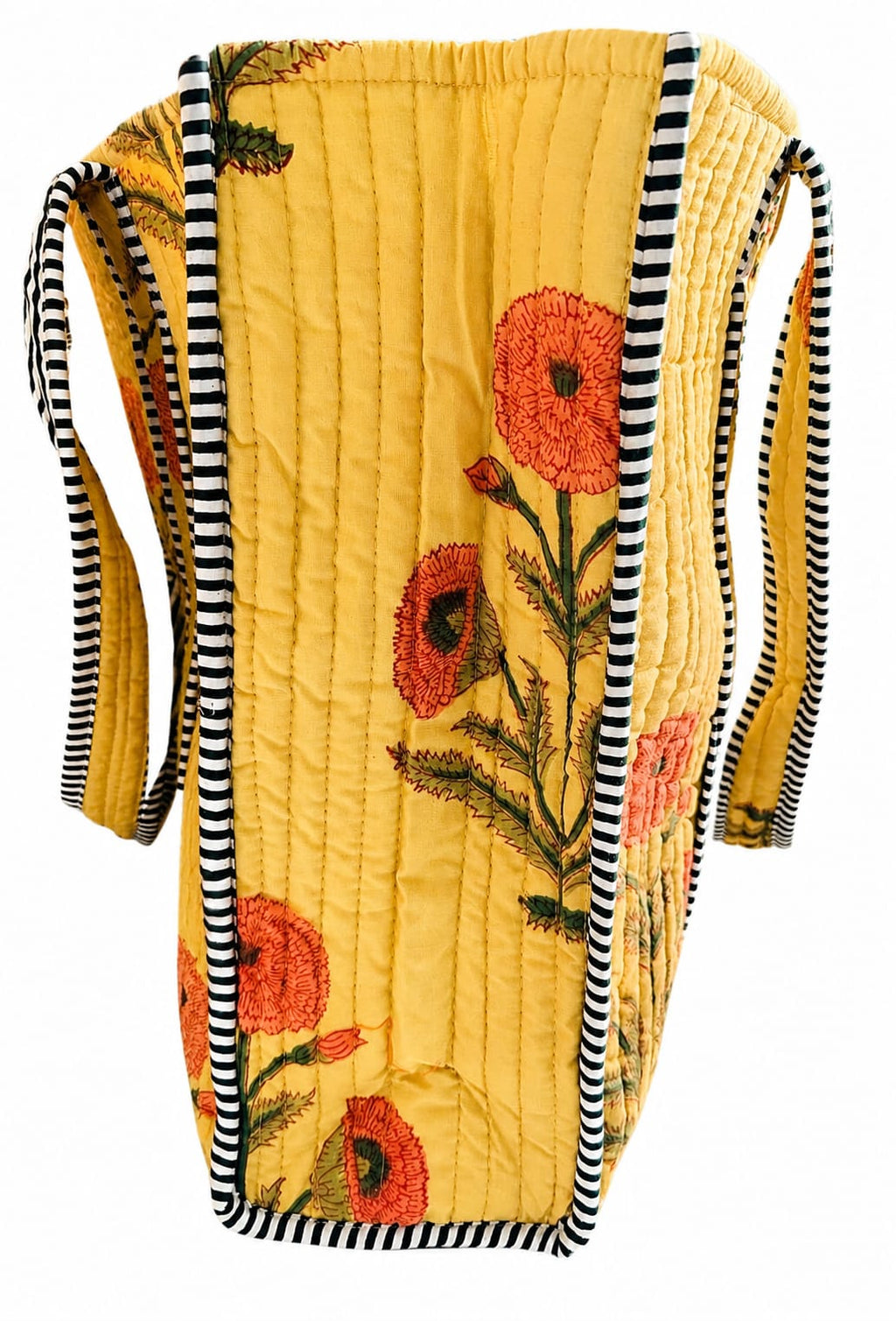 Light Mustard Quilted Tote Bag for Women – Reversible