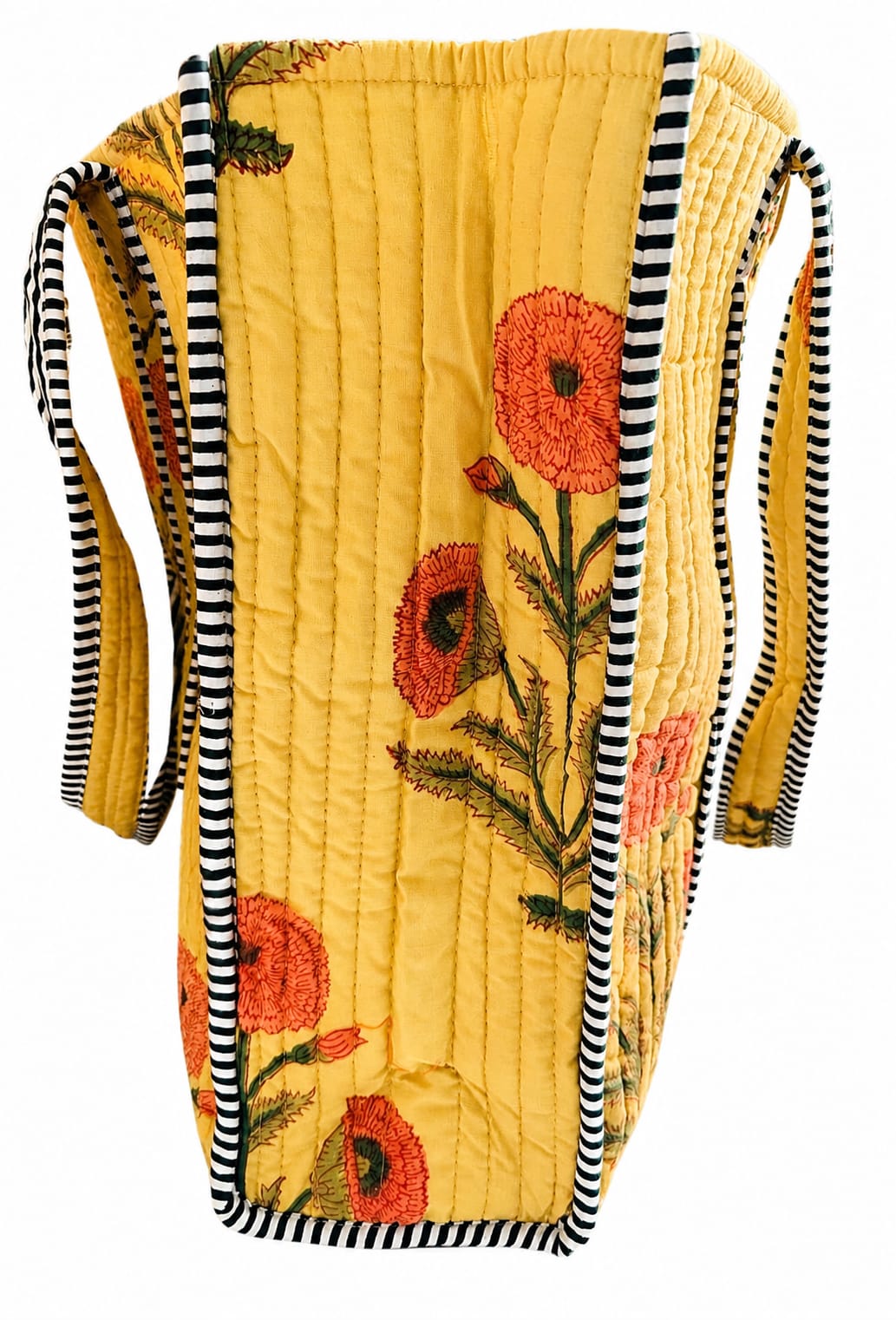 Light Mustard Quilted Tote Bag for Women – Reversible