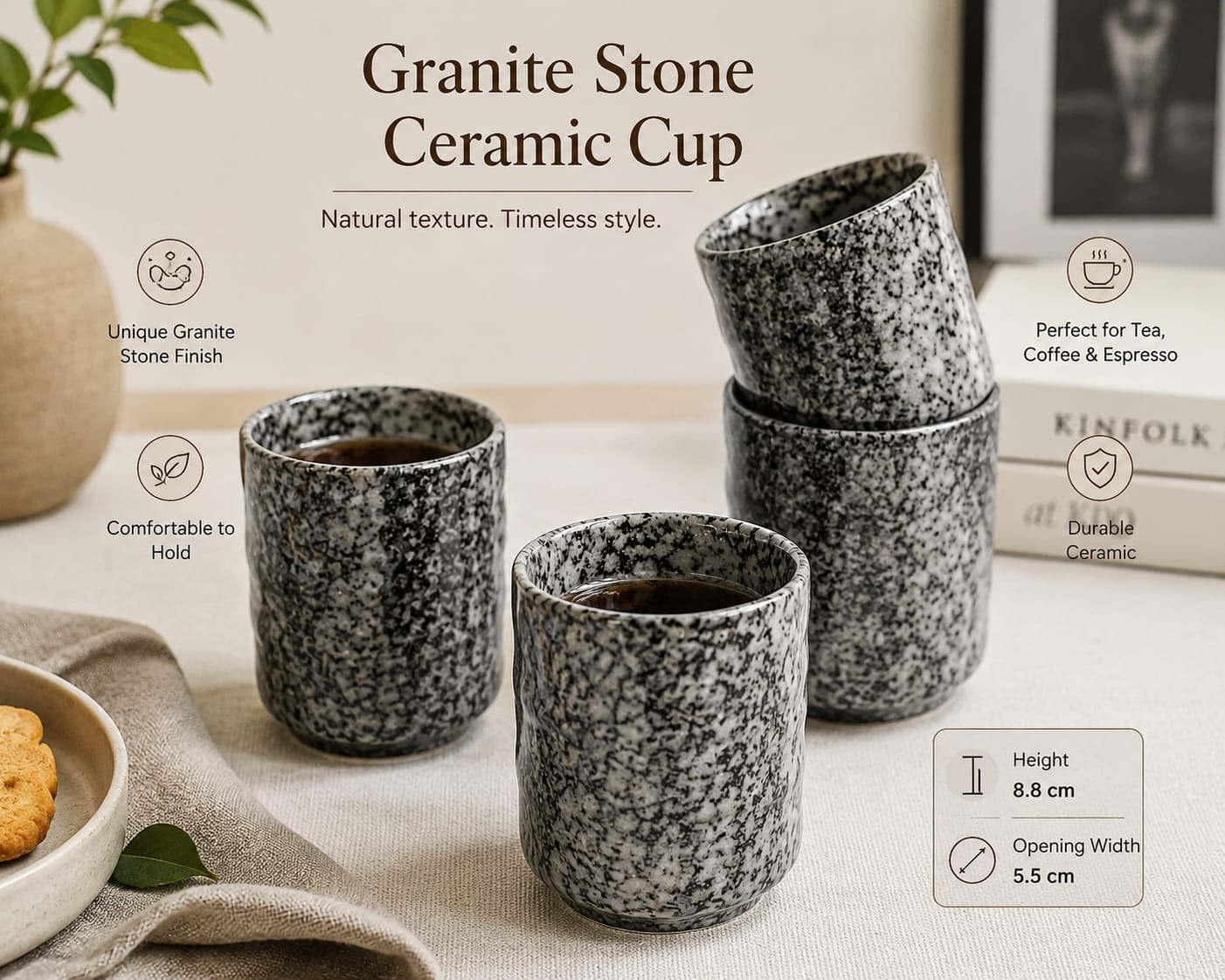 Marble Finish Ceramic Cup