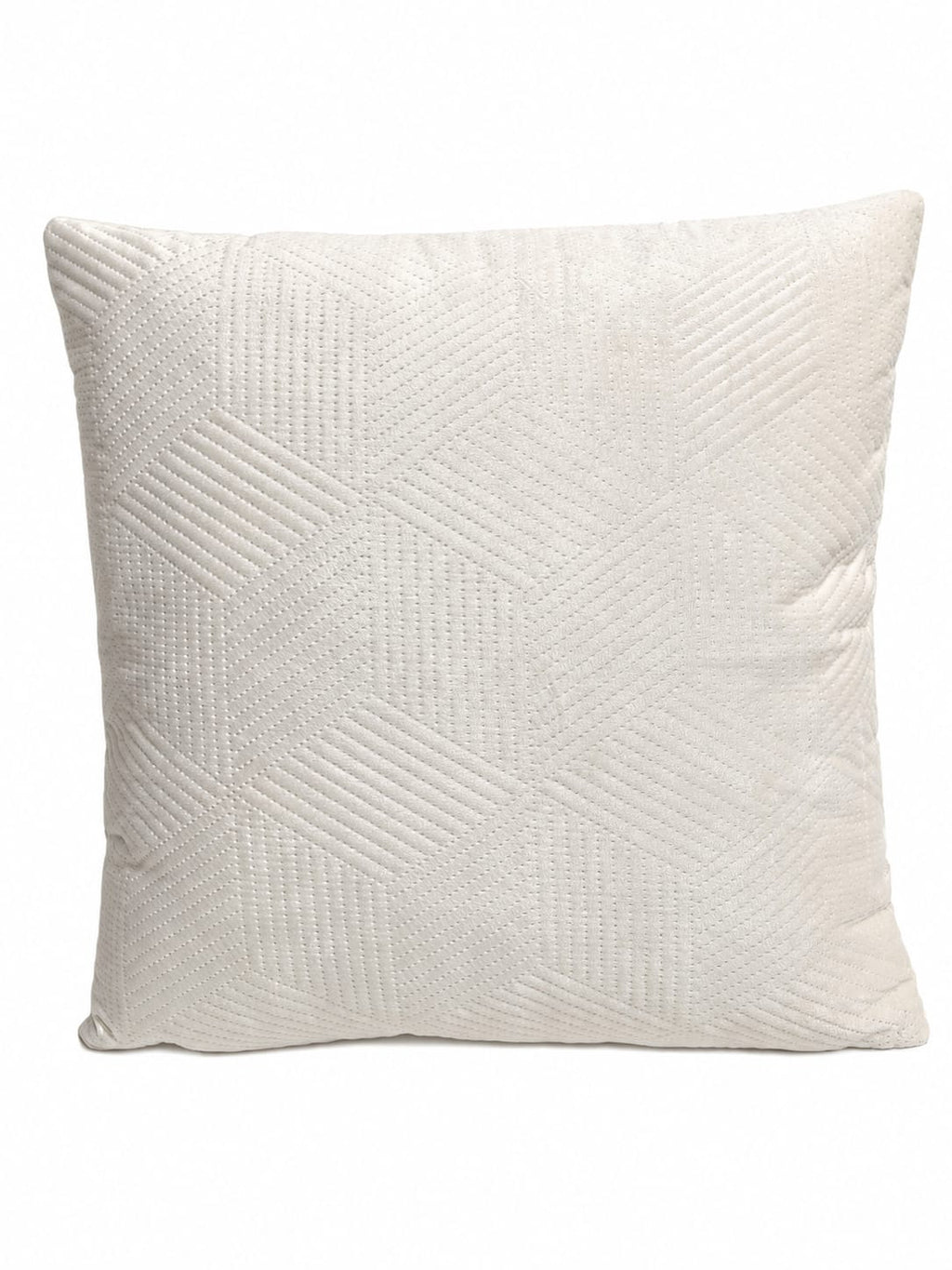 Quilted Geometric Velvet Cushion