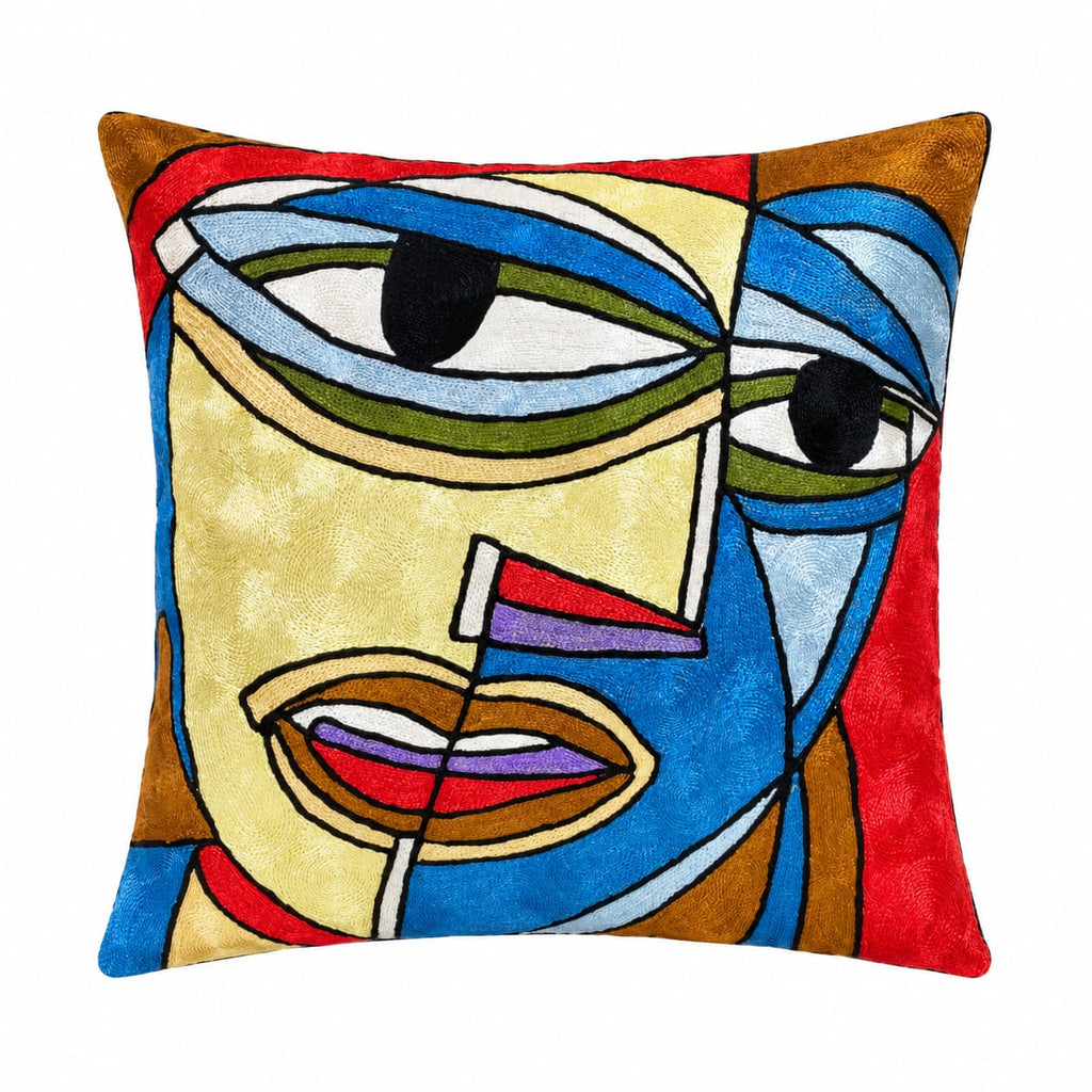 Handmade Silk Embroidery Cushion- Pattern 1
