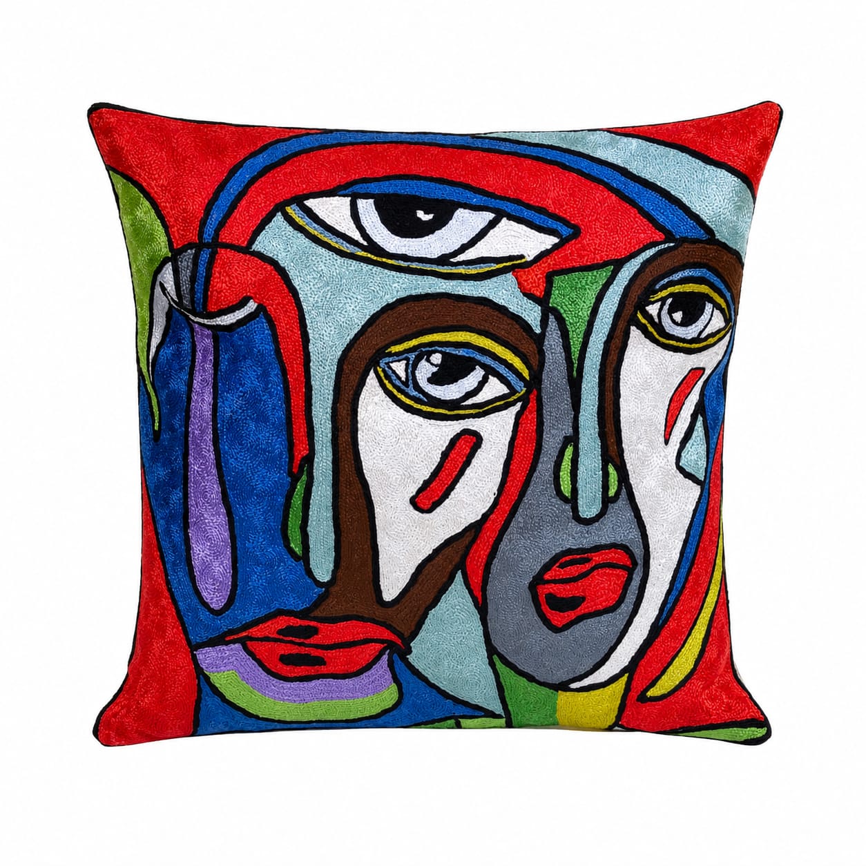 Handmade Silk Embroidery Cushion- Pattern 2
