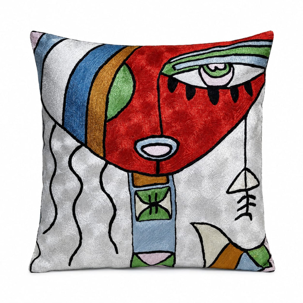 Handmade Silk Embroidery Cushion- Pattern 4