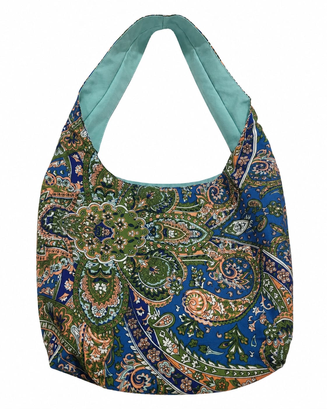 Women's Handbags- Blue Paisley