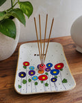 Floral Incense Stick Holder Tray- Faith