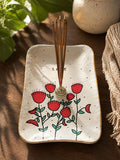 Floral Incense Stick Holder Tray- Love