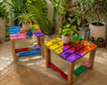 Hand-Painted Artistic Wooden Side Table