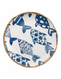Hand Painted Coastal Fish Tray - Round Shape