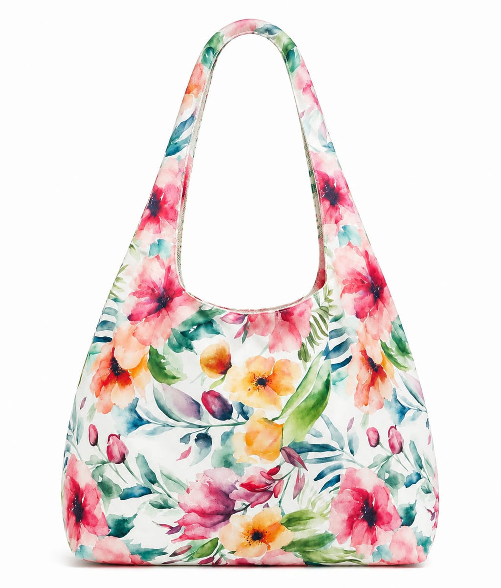 Women's Handbags - White Floral- MYB+