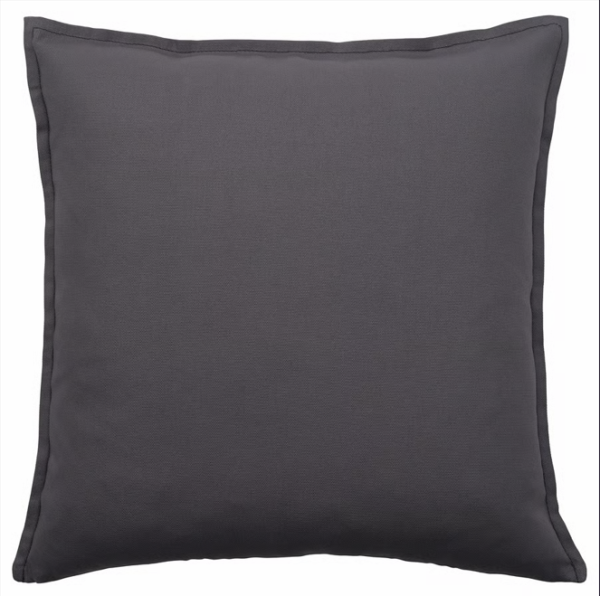 Dark Grey Cotton Cushion 50x50 cm