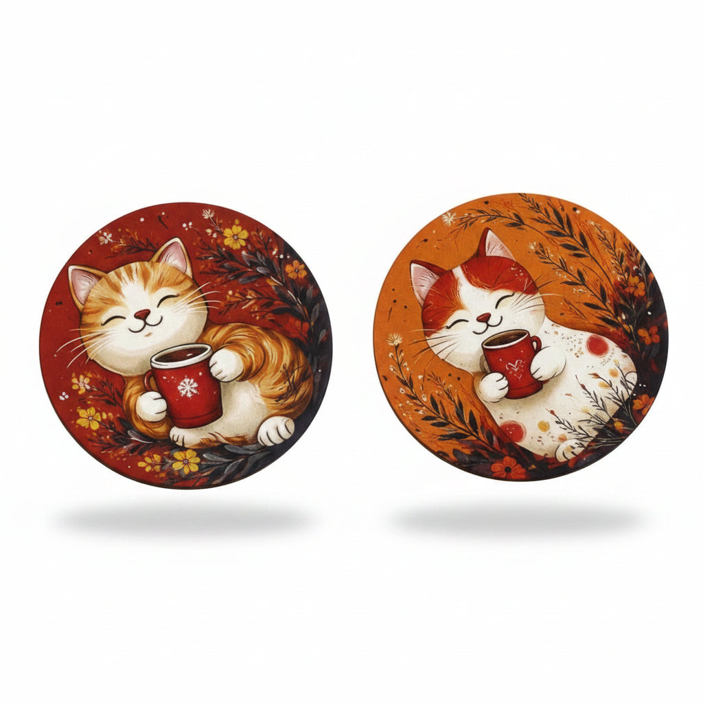 Graphics Cat Coasters (ST-2)