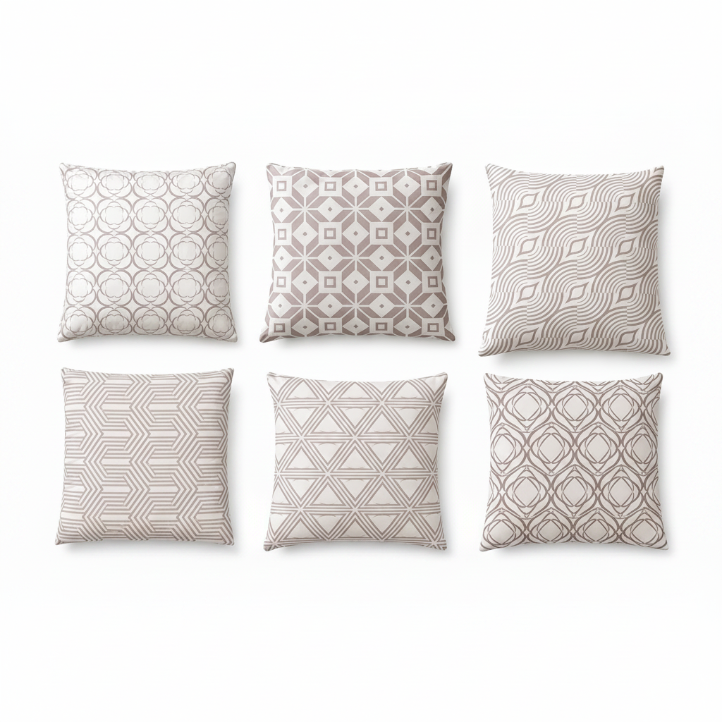 Printed Geometric Cushions - 6 Patterns