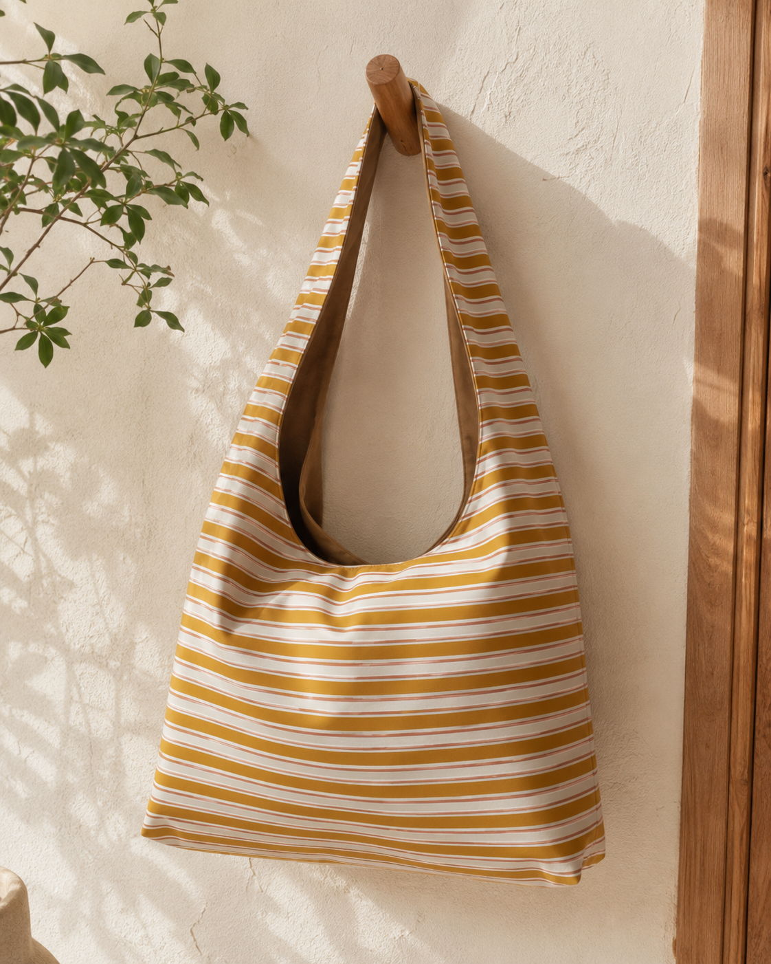 Women's Handbags - Mustard Stripes- MYB+