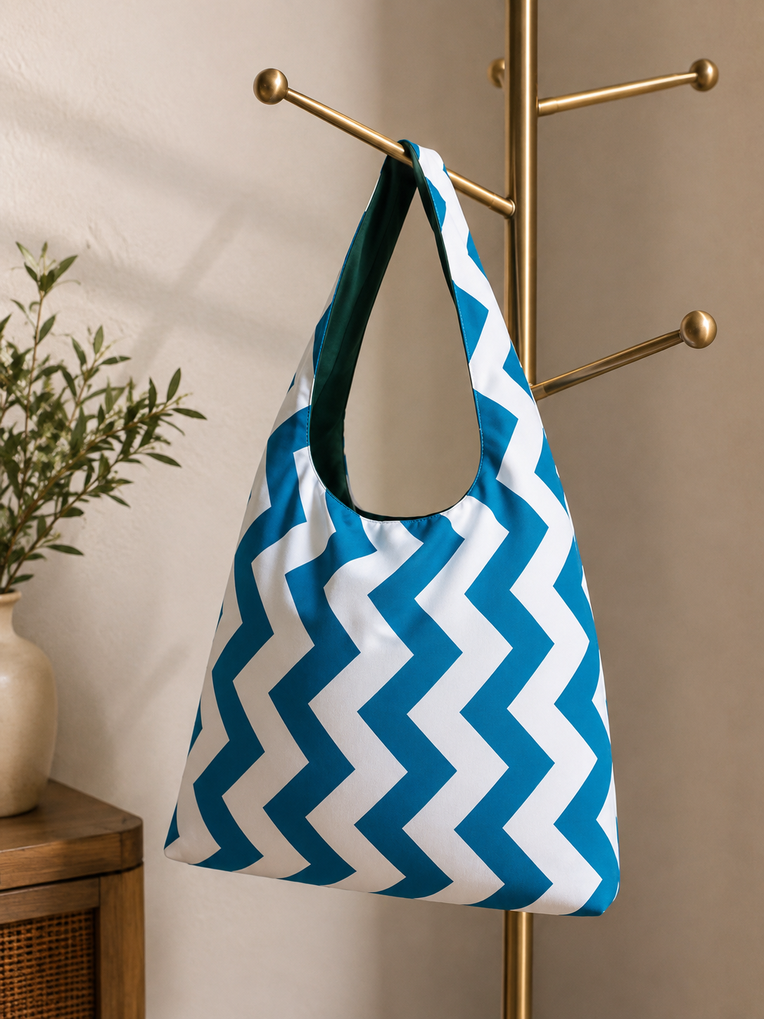 Women's Handbags - Torquoise Chevron- MYB+