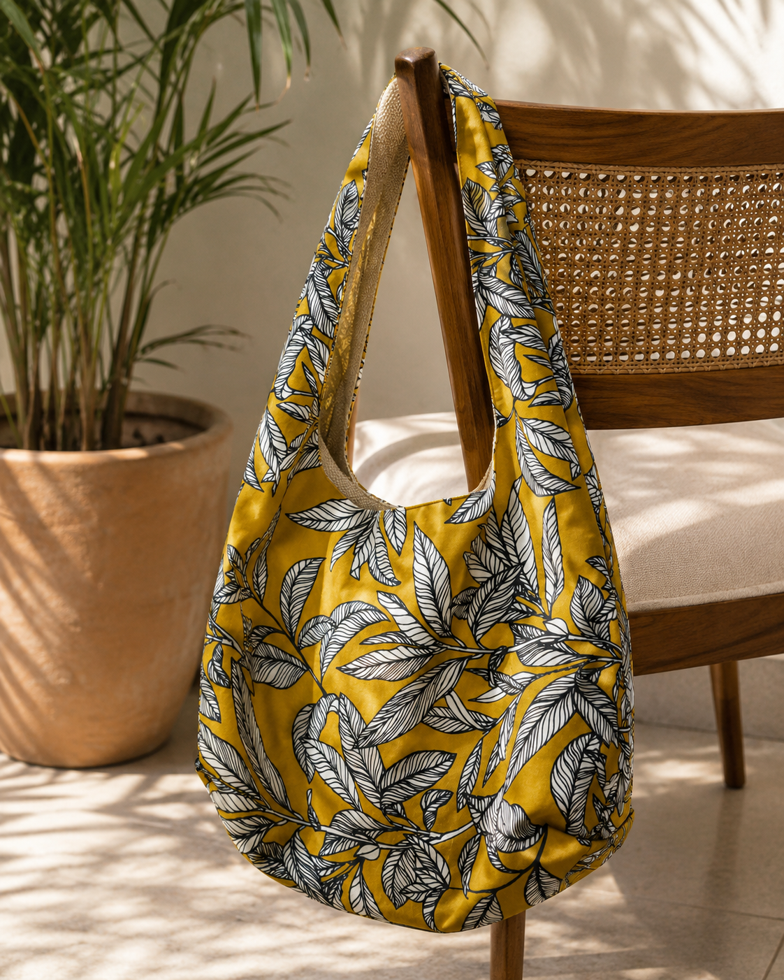 Women's Handbags - Botanical Mustard- MYB+